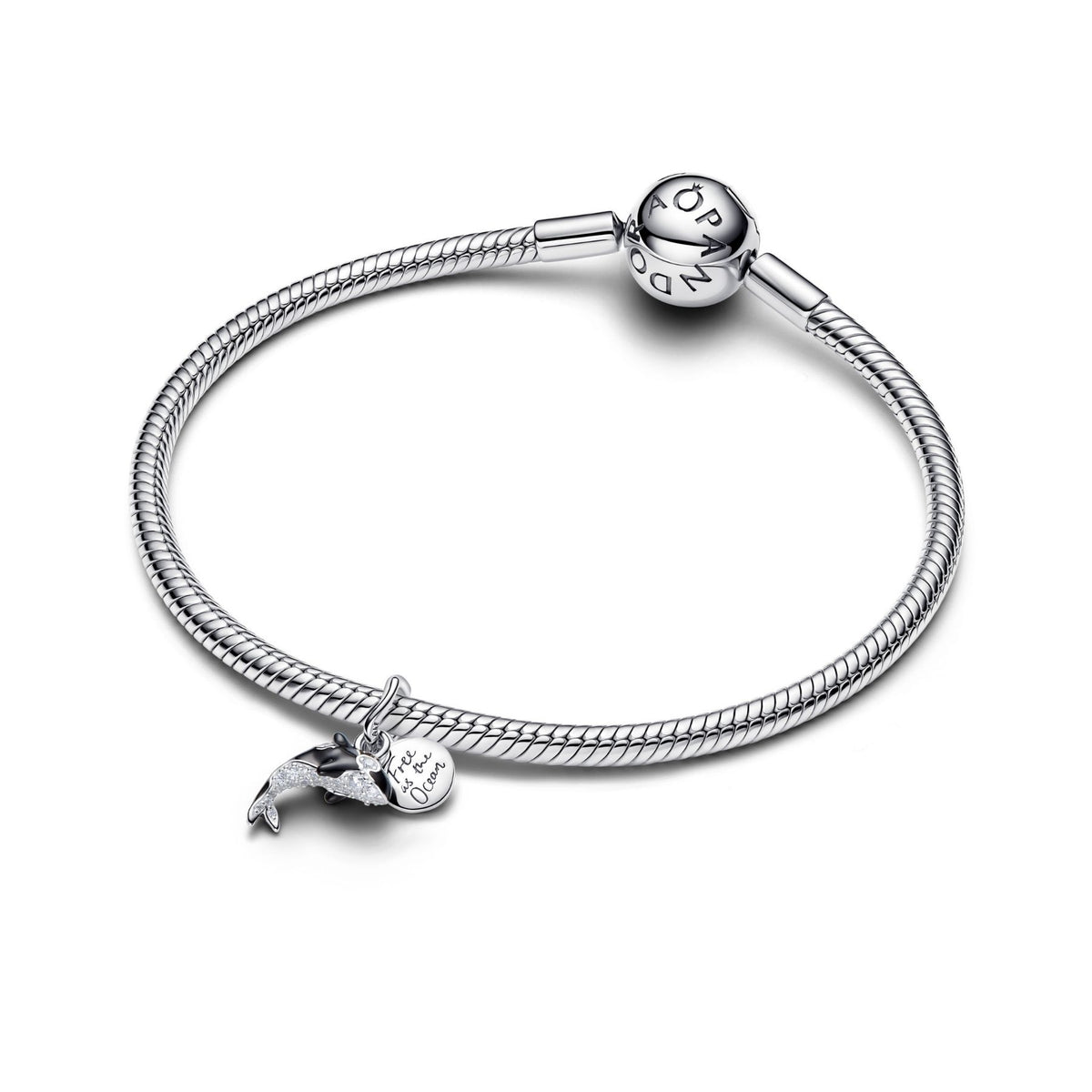 Pandora Moments Orca lukkopala, hopeaa, 794683C01