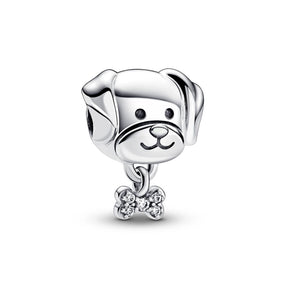 Pandora Moments Pet Dog & Bone hela, hopea, 792254C01