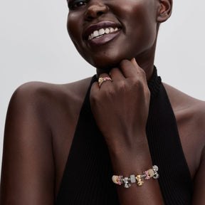 Pandora Moments Pink Bow hela, hopea, 794253C01