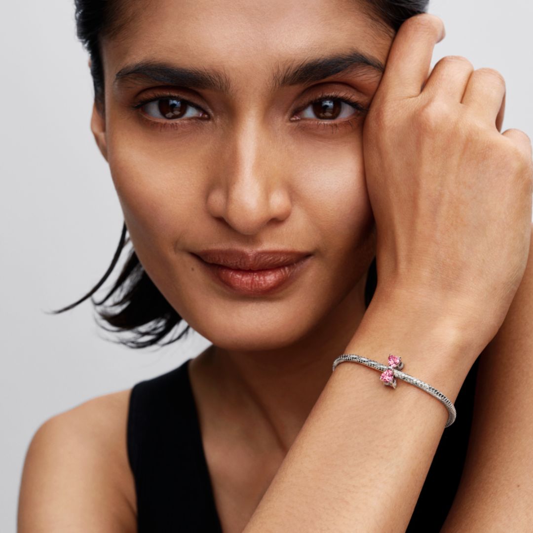 Pandora Moments Pink Bow hela, hopea, 794253C01