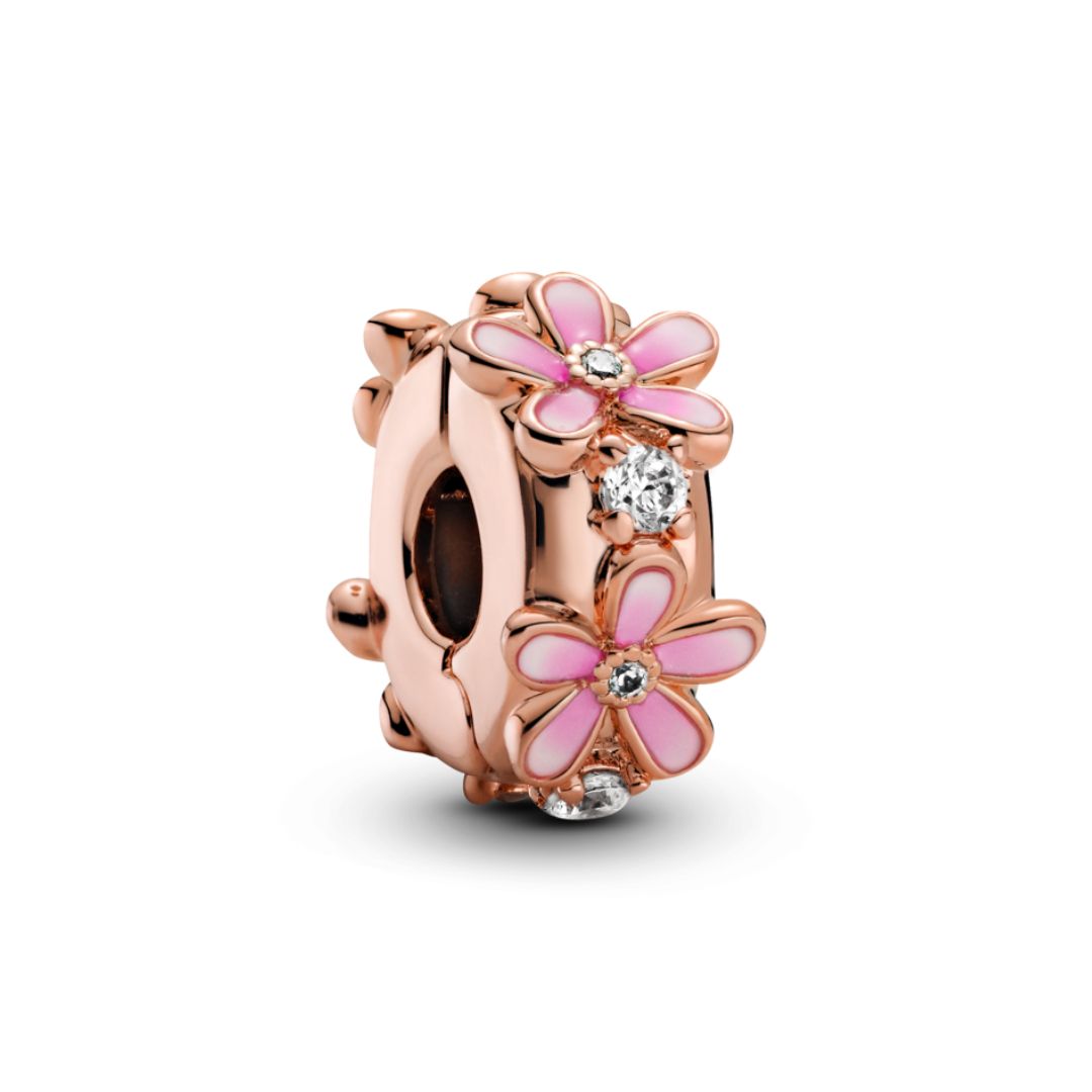 Pandora Moments Pink Daisy Spacer lukkopala, ruusukullattu, 788809C01