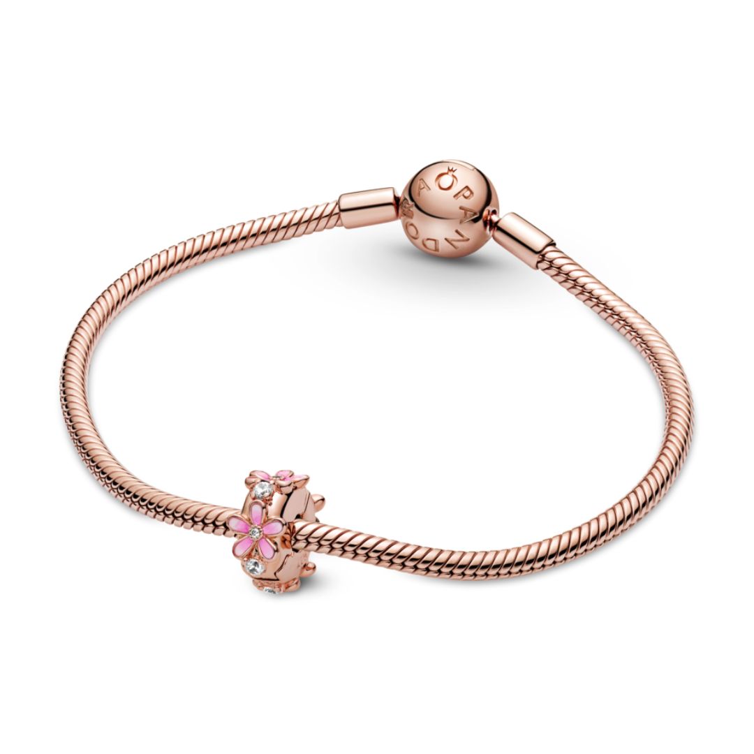 Pandora Moments Pink Daisy Spacer lukkopala, ruusukullattu, 788809C01