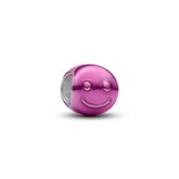 Pandora Moments Pink Happy Face Mini hela, hopeaa, 794815C01