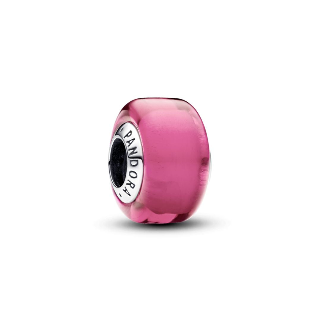 Pandora Moments Pink Mini Murano Glass hela, hopea, 793107C00