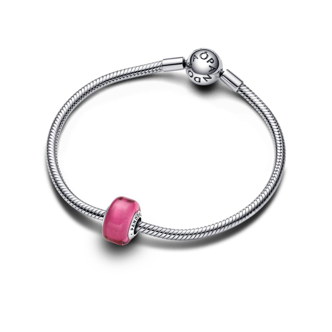 Pandora Moments Pink Mini Murano Glass hela, hopea, 793107C00