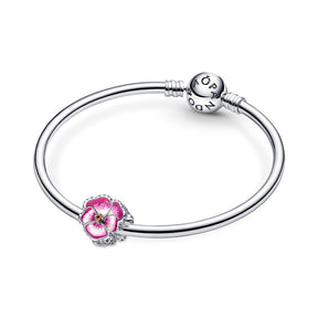 Pandora Moments Pink Pansy Flower hela, hopea, 790777C01