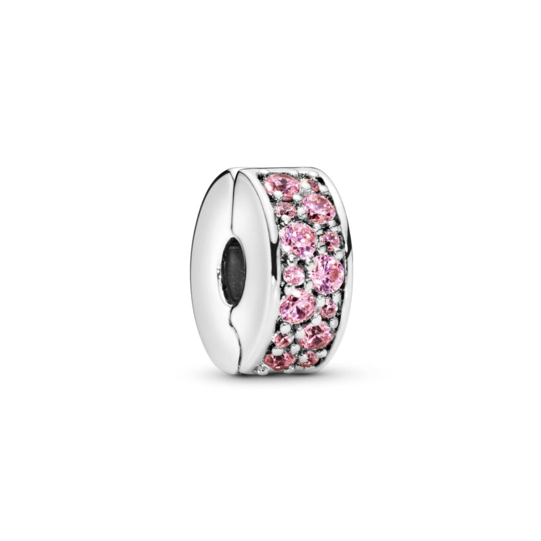 Pandora Moments Pink Pavé lukkopala, hopea, 791817PCZ