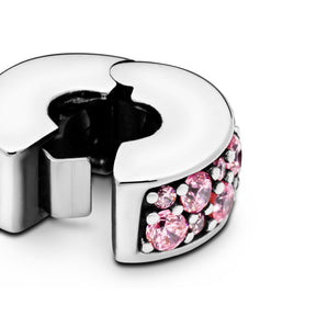 Pandora Moments Pink Pavé lukkopala, hopea, 791817PCZ