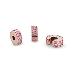 Pandora Moments Pink Pavé lukkopala, ruusukullattu, 781817PCZ