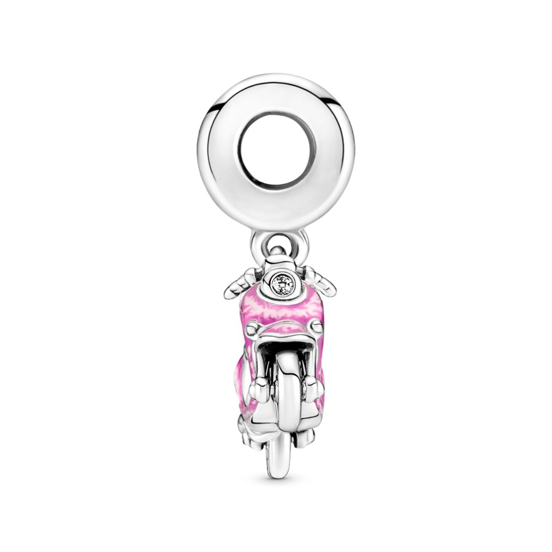 Pandora Moments Pink Scooter Dangle hela, hopea, 791057C01