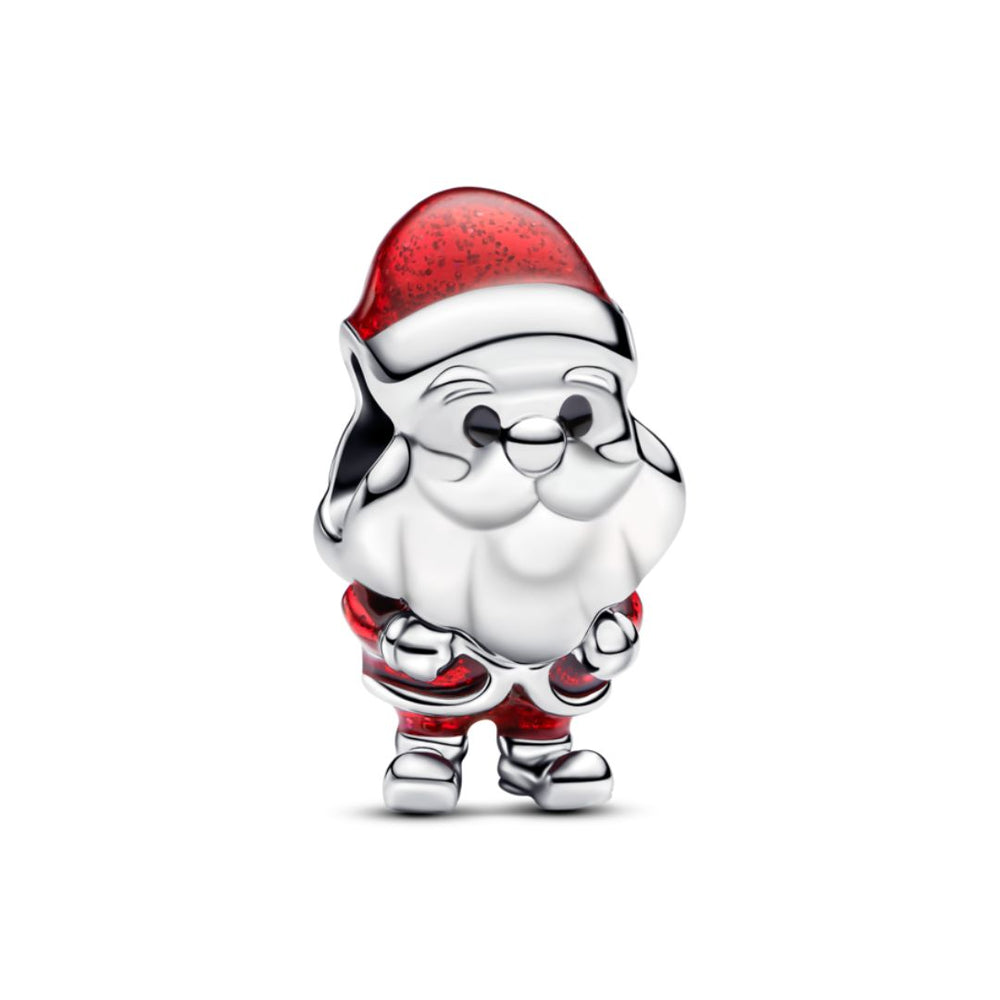 Pandora Moments Playful Santa Charm, Silver, 793593C01
