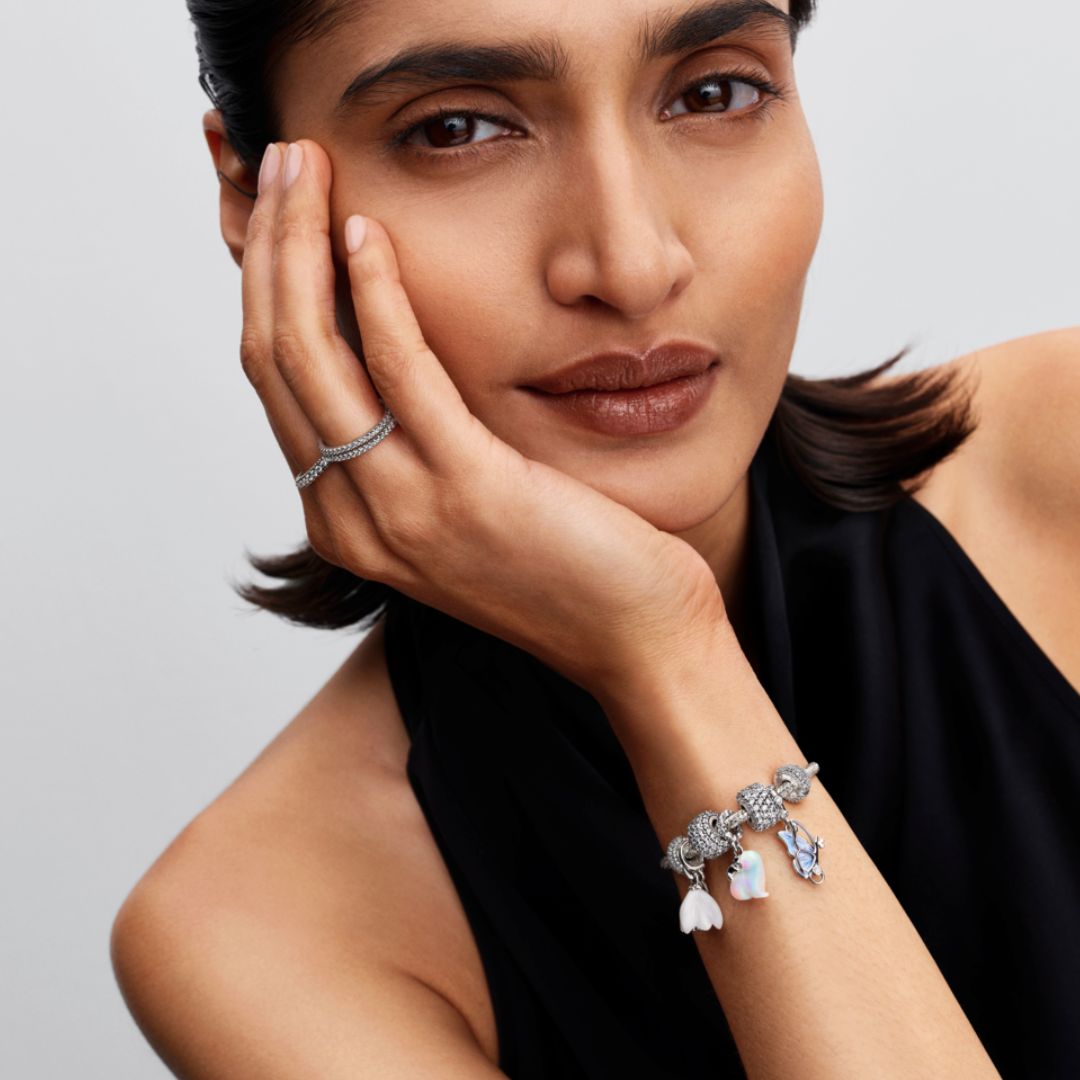 Pandora Moments Polar Bear Mother & Cub hela, hopea, 794243C01