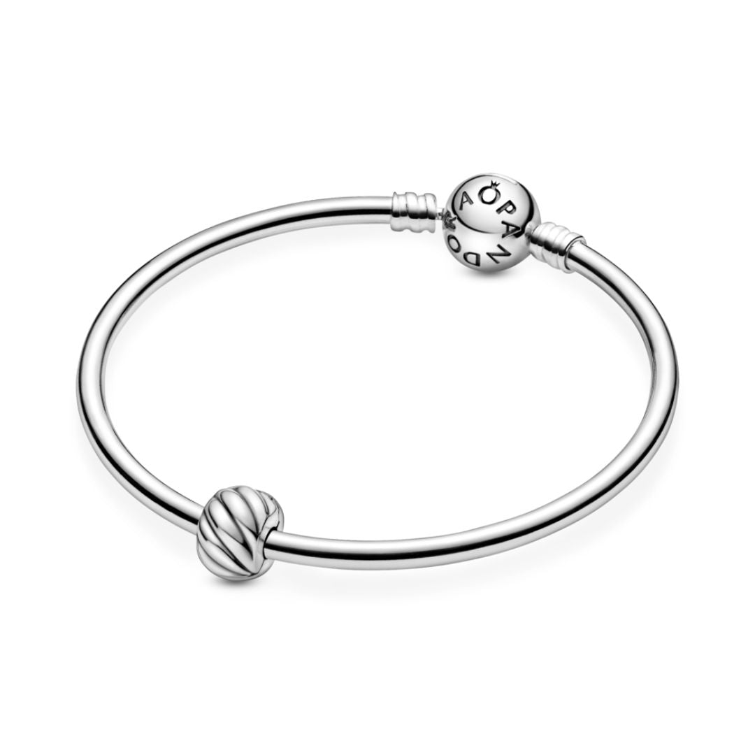 Pandora Moments Polished Feathered Clip lukkopala, hopea, 791752