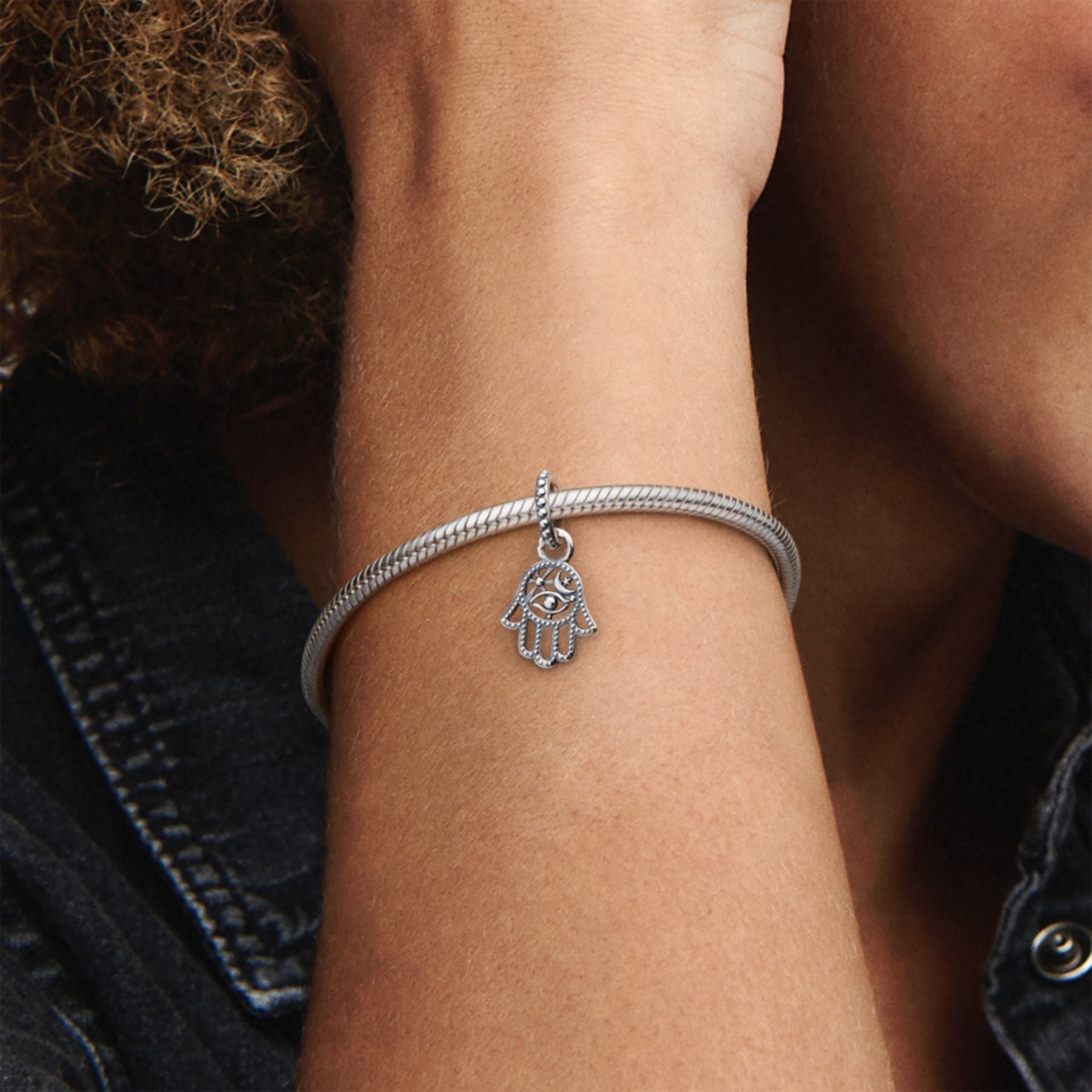 Pandora Moments Protective Hamsa Hand hela, hopea, 799144C00