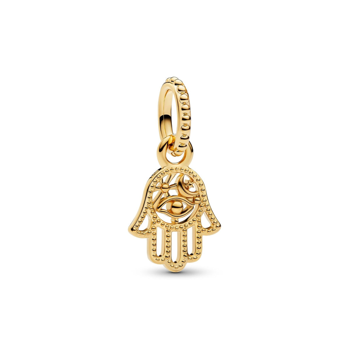 Pandora Moments Protective Hamsa Hand hela, keltakullattu, 769144C00