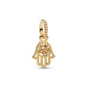 Pandora Moments Protective Hamsa Hand hela, keltakullattu, 769144C00