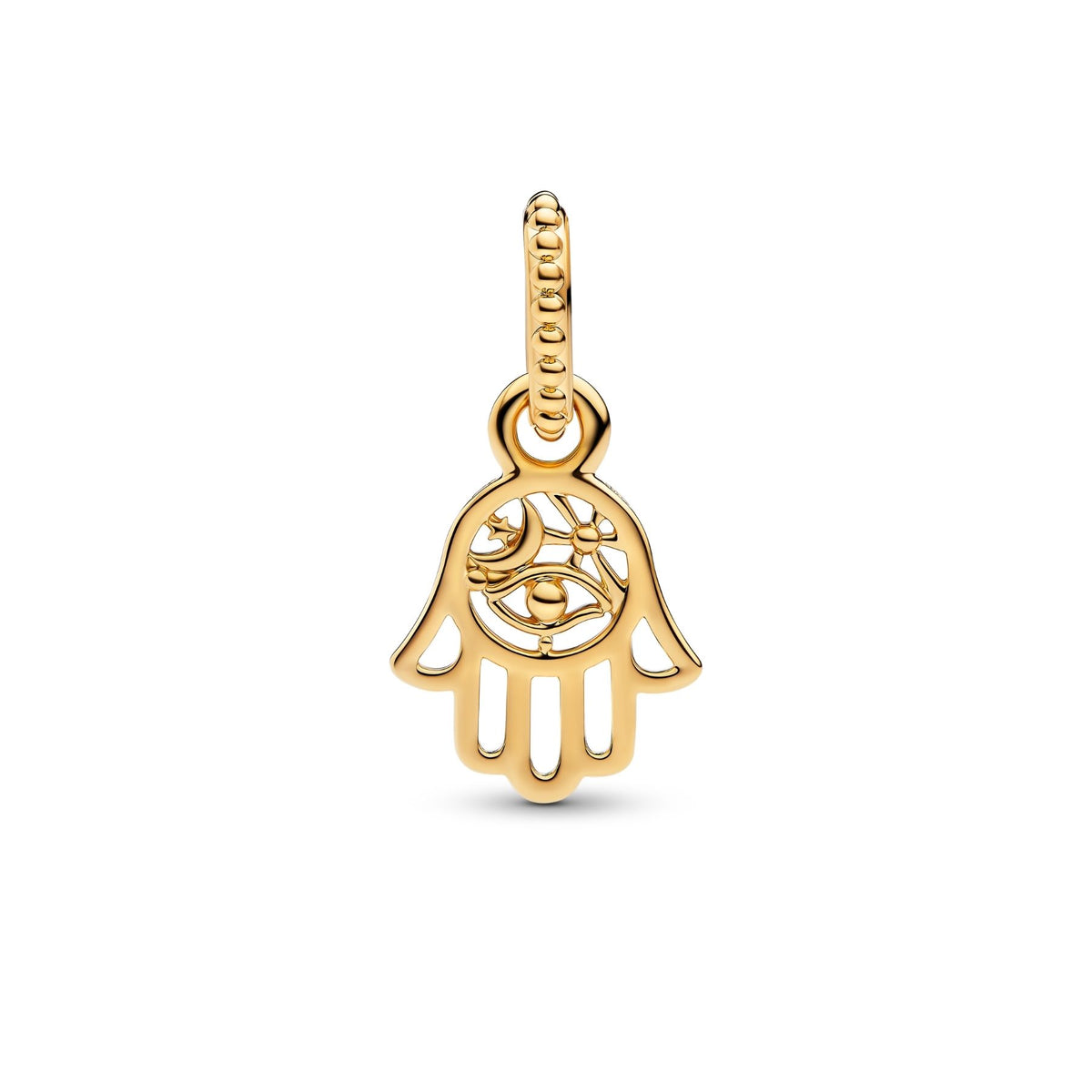 Pandora Moments Protective Hamsa Hand hela, keltakullattu, 769144C00