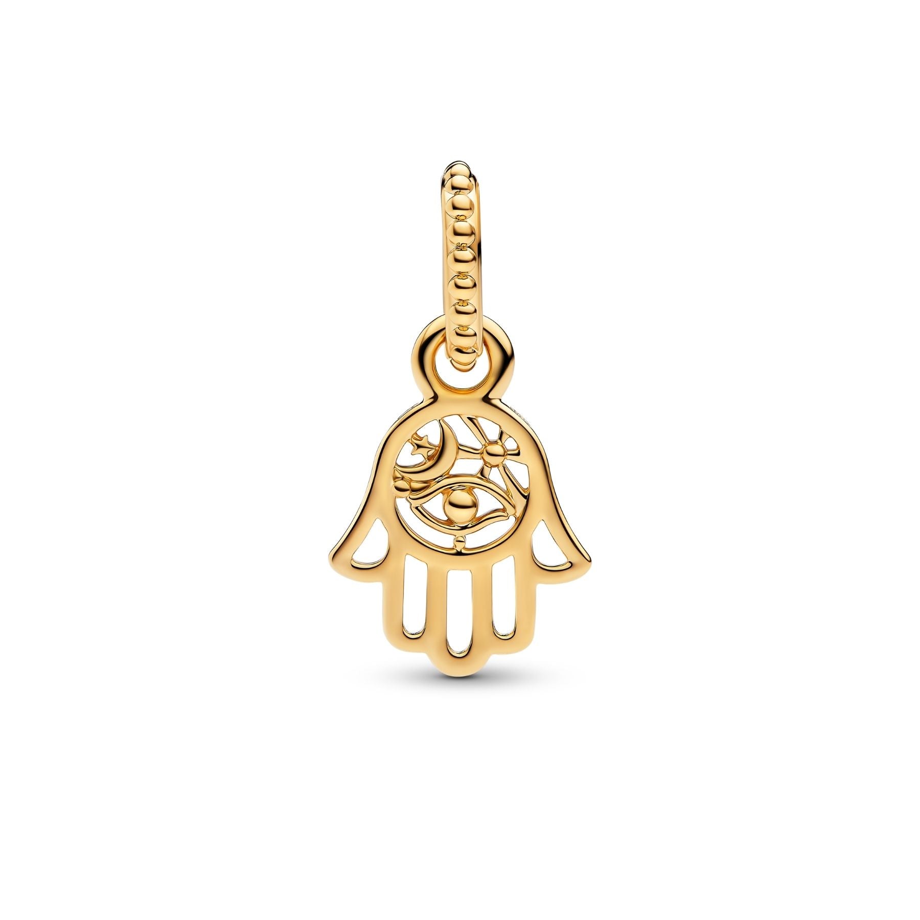 Pandora Moments Protective Hamsa Hand hela, keltakullattu, 769144C00
