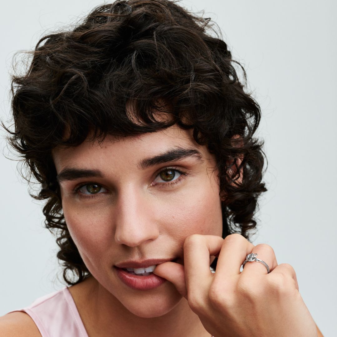 Pandora Moments Rose in Bloom sormus, hopea, 193215C01