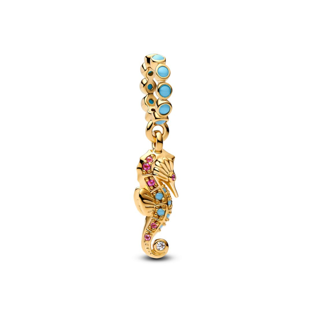 Pandora Moments Seahorse hela, keltakullattu, 763895C01