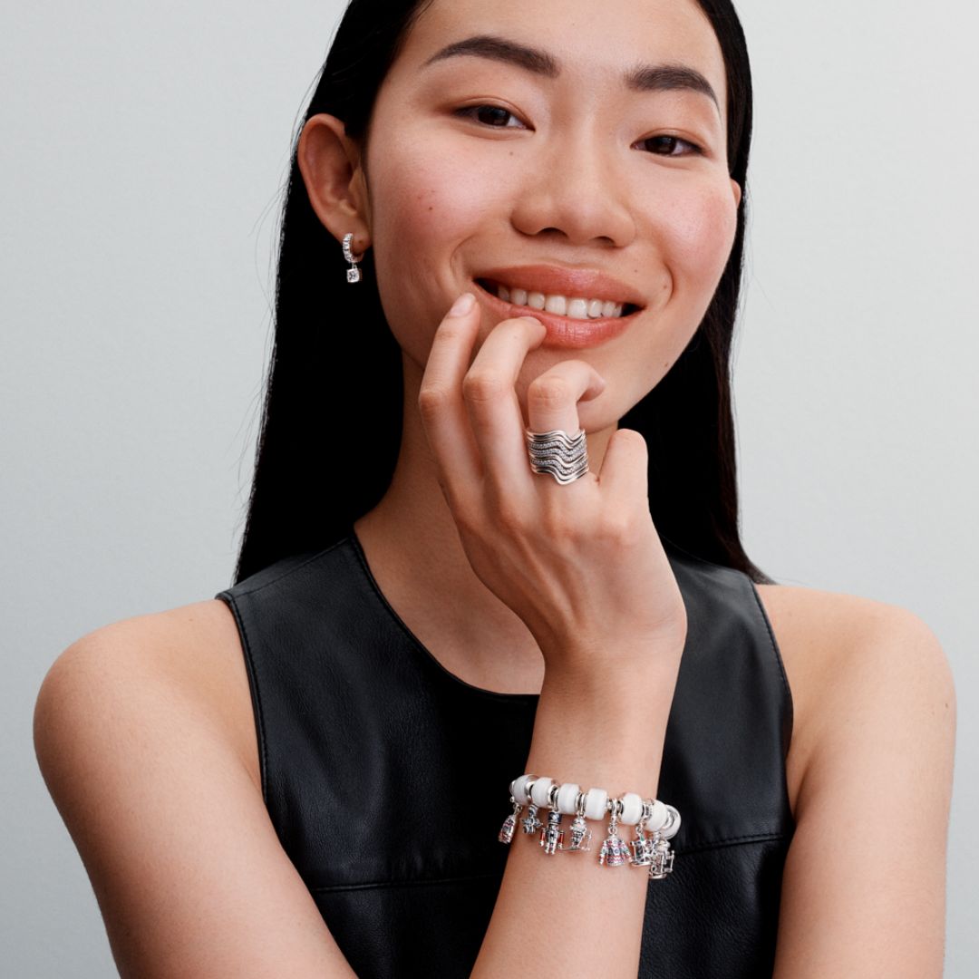 Pandora Moments Skier hela, hopea, 793514C01