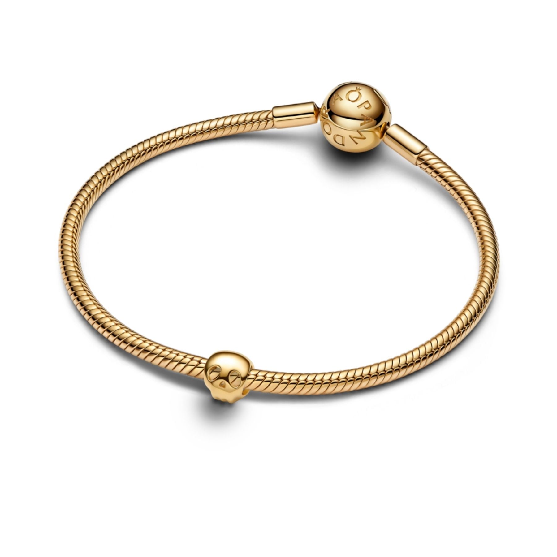 Pandora Moments Skull Mini hela, keltakullattu, 764518C00