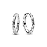 Pandora Moments Small Charm Hoop rengaskorvakorut, hopea, 292728C00