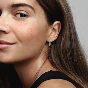 Pandora Moments Small Charm Hoop rengaskorvakorut, hopea, 292728C00