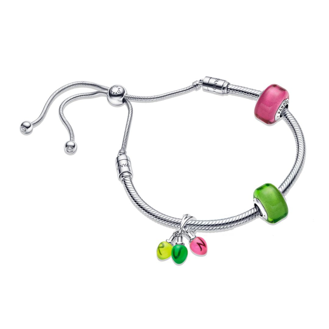 Pandora Moments Snake Chain Slider Bracelet, Silver, 599652C01-2