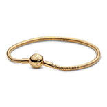 Pandora Moments Snake Chain rannekoru, keltakullattu, 568748C00