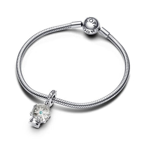 Pandora Moments Snowflake Snow Globe hela, hopea, 792369C01