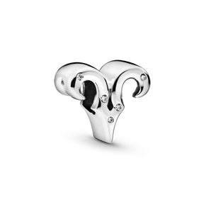 Pandora Moments Sparkling Aries Zodiac horoskooppihela, hopea, 798416C01