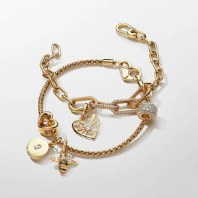 Pandora Moments Sparkling Bee Dangle hela, keltakullattu, 762672C01