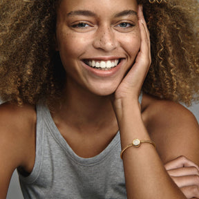 Pandora Moments Sparkling Crown O Snake Chain rannekoru, keltakullattu, 569046C01