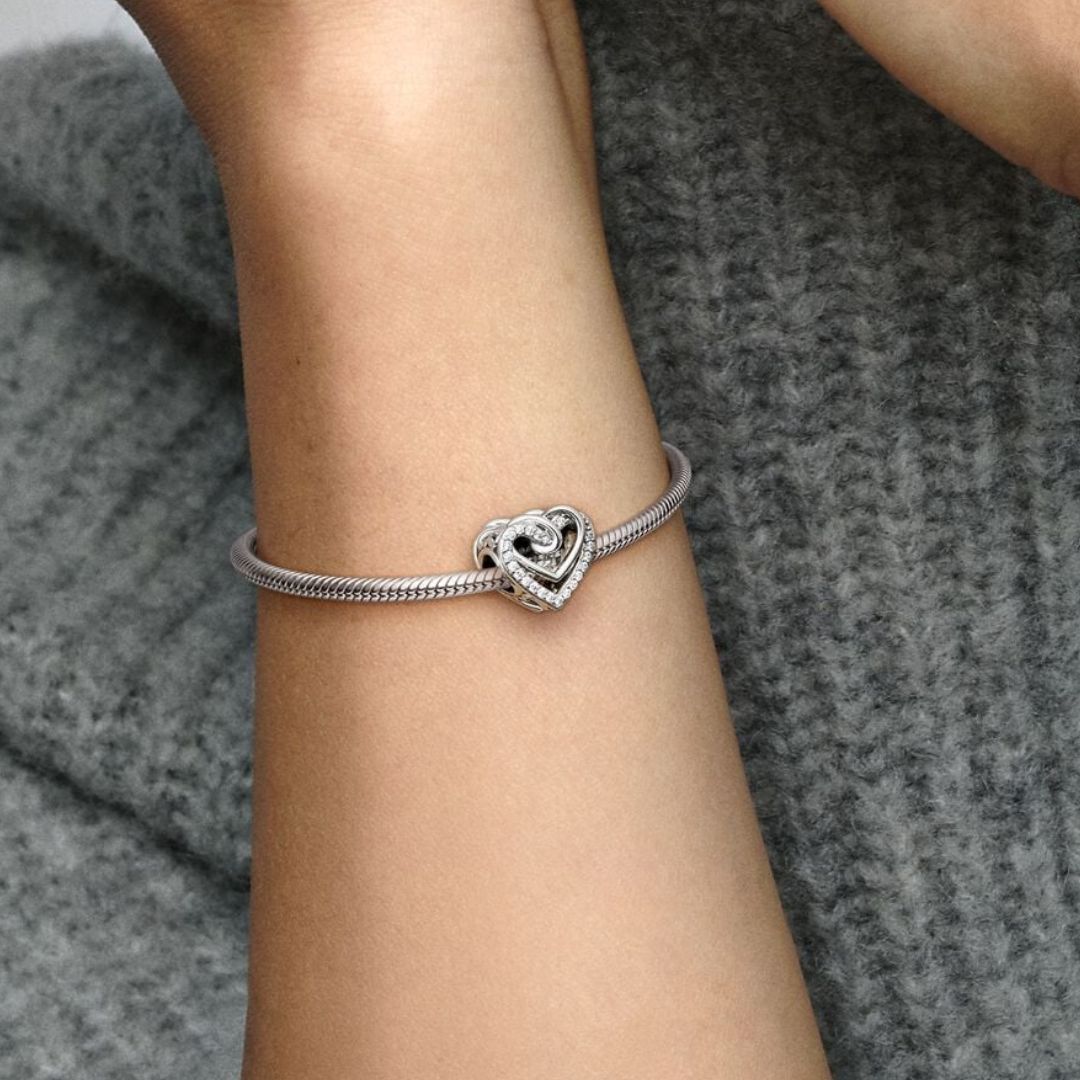 Pandora Moments Sparkling Entwined Hearts hela, hopea, 799270C01
