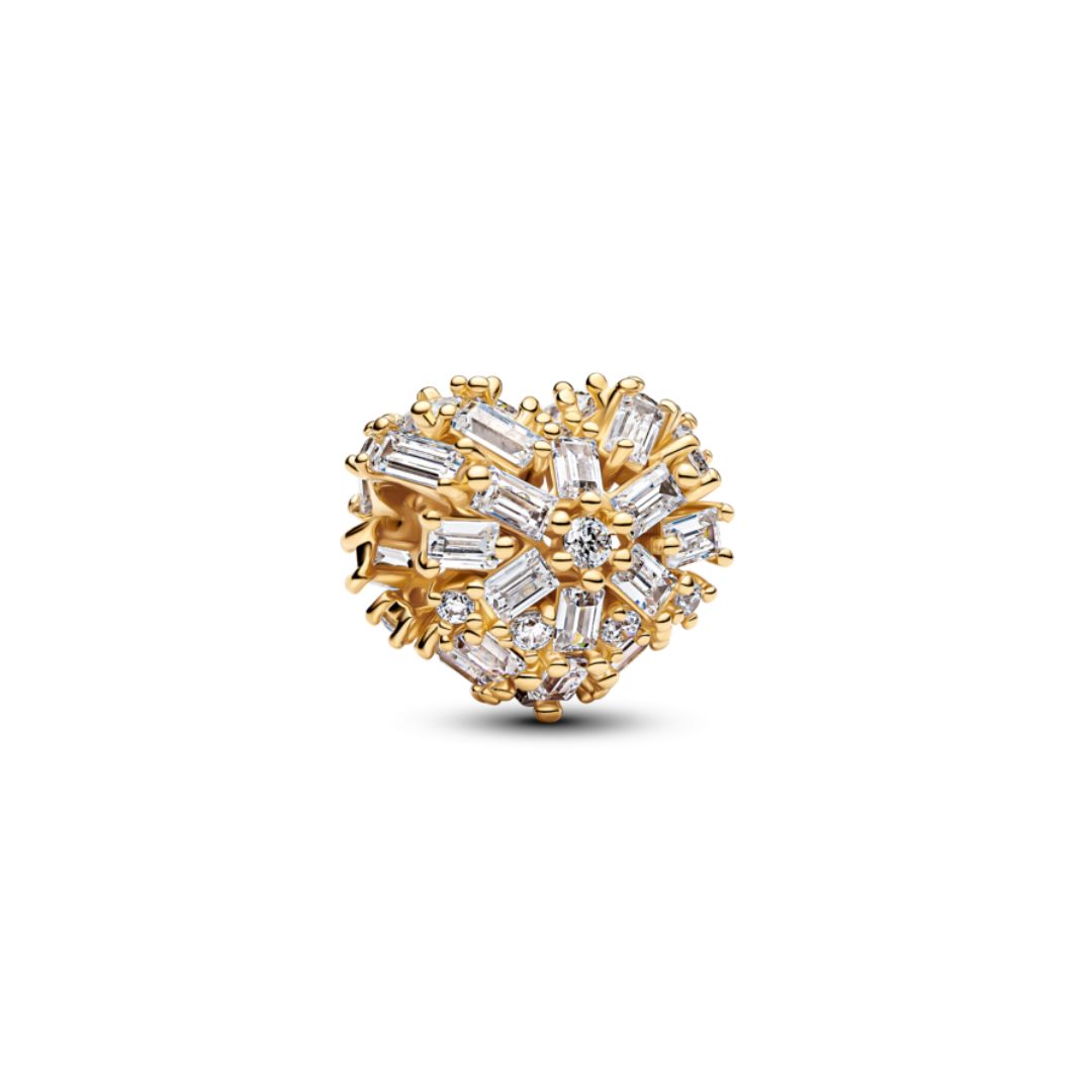 Pandora Moments Sparkling Heart hela, keltakullattu, 764240C01