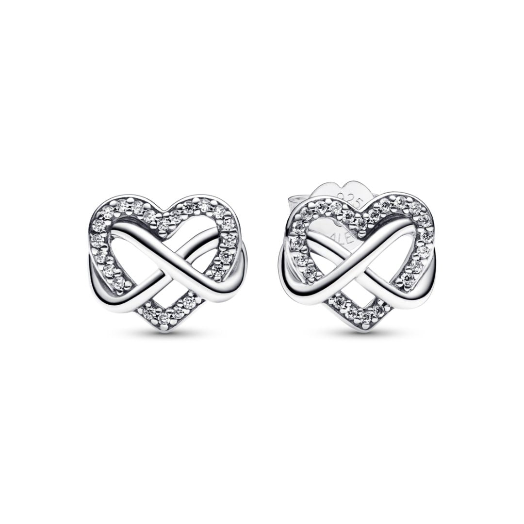 Pandora Moments Sparkling Infinity Heart korvakorut, hopea, 292667C01
