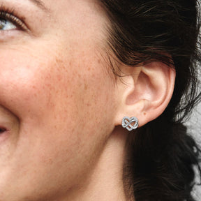 Pandora Moments Sparkling Infinity Heart korvakorut, hopea, 292667C01