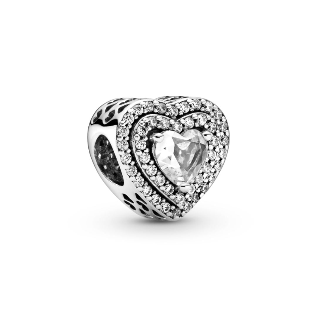 Pandora Moments Sparkling Levelled Hearts hela, hopea, 799218C01