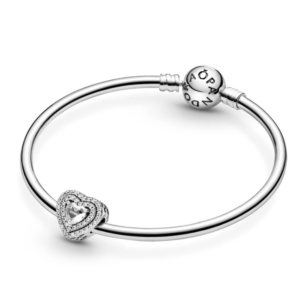 Pandora Moments Sparkling Levelled Hearts hela, hopea, 799218C01