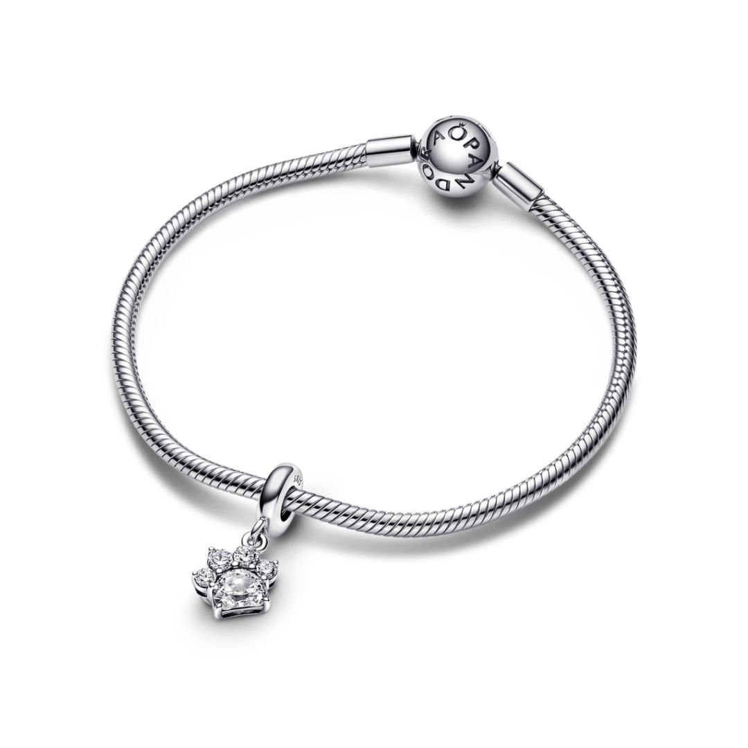 Pandora Moments Sparkling Pet Paw Print Dangle hela, hopea, 792247C01