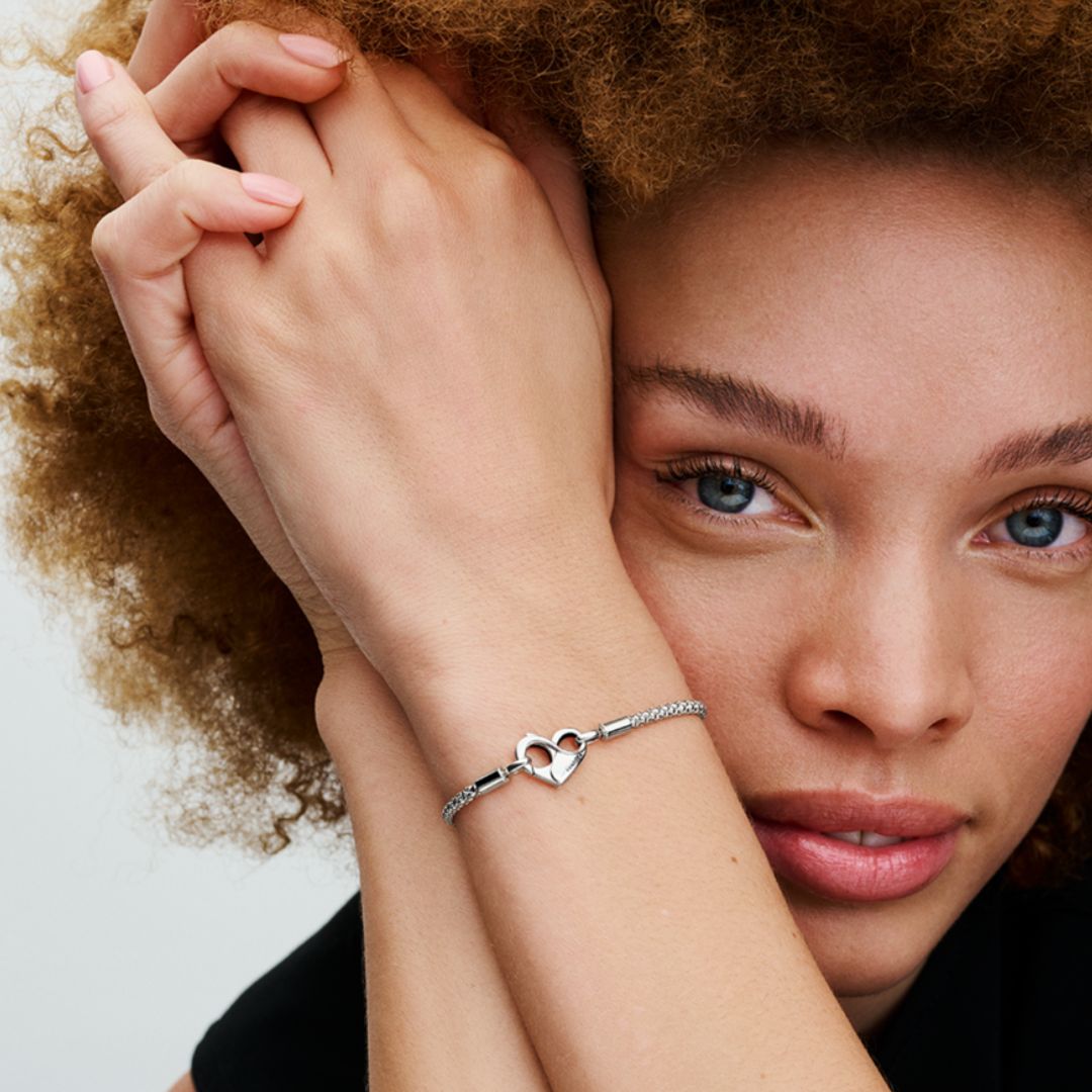 Pandora Moments Studded Chain rannekoru, hopea, 592453C00