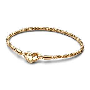 Pandora Moments Studded Chain rannekoru, keltakullattu, 562731C00