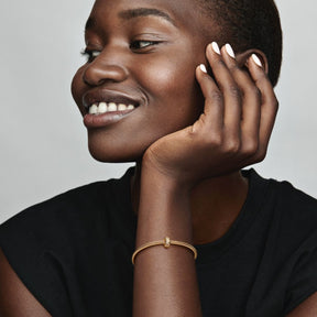 Pandora Moments Studded lukkopala, keltakullattu, 762716C00