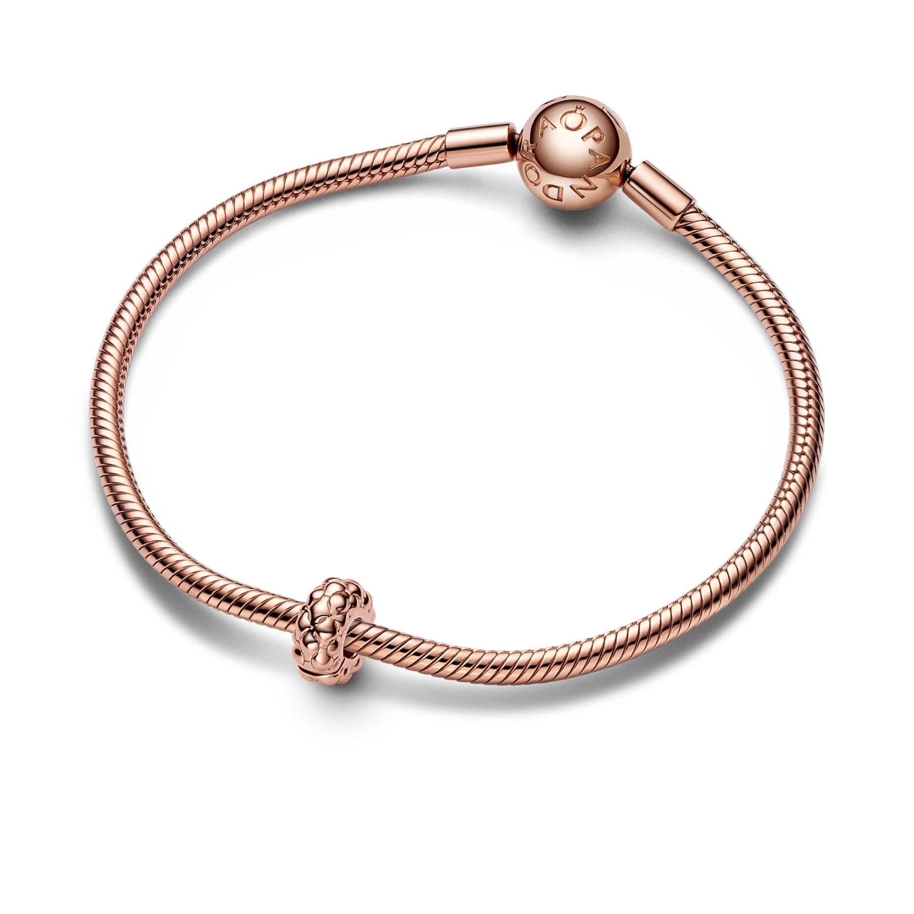 Pandora Moments Studded Clip Charm, Rose Gold-Plated, 782716C00