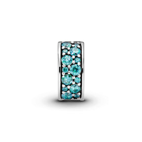 Pandora Moments Teal Pavé lukkopala, hopea, 791817MCZ