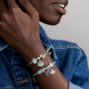 Pandora Moments Teal Pavé lukkopala, hopea, 791817MCZ