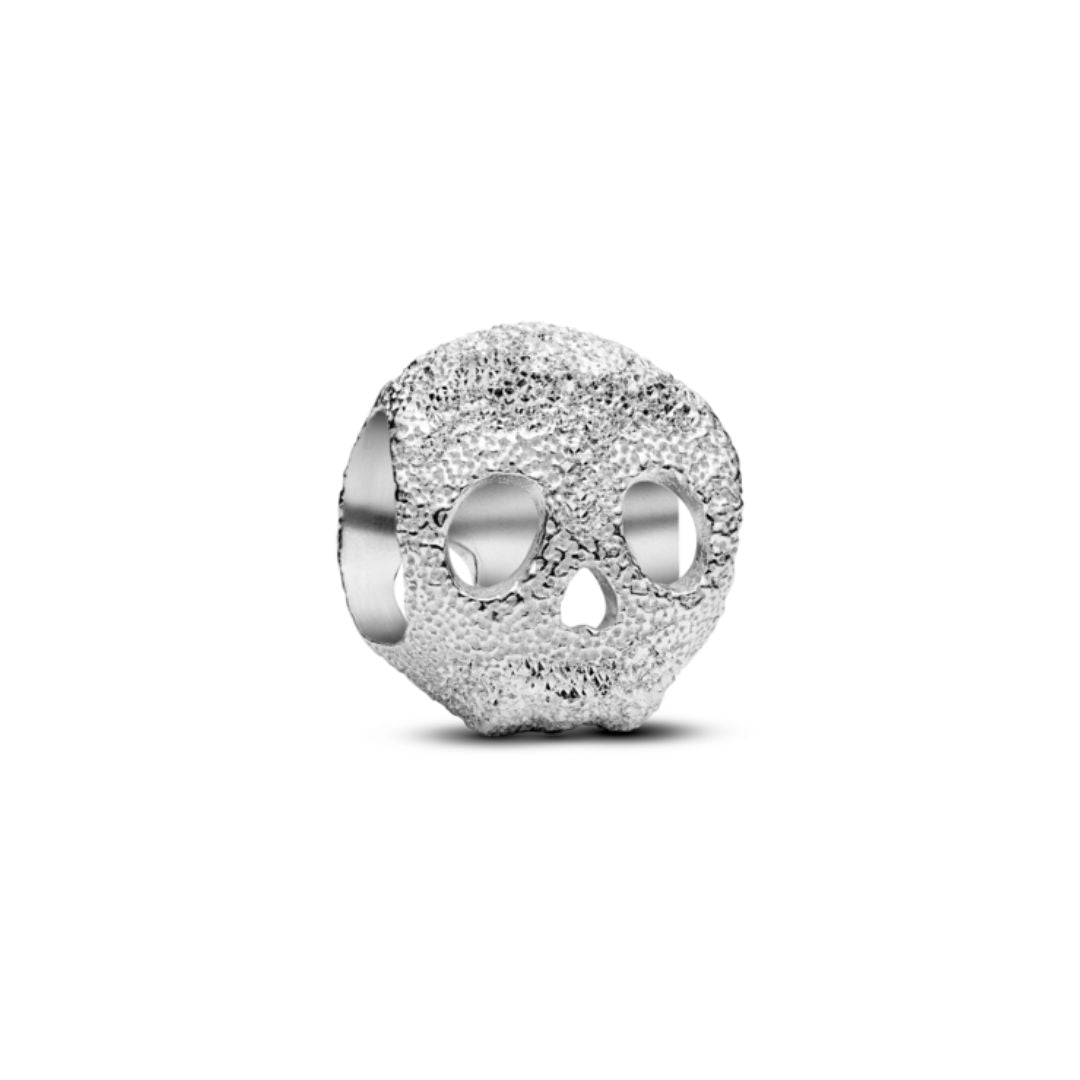 Pandora Moments Textured Skull mini hela, hopea, 794040C00