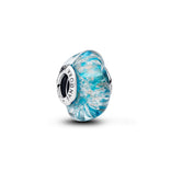 Pandora Moments Turquoise Murano Glass & Glitter hela, hopeaa, 794701C01