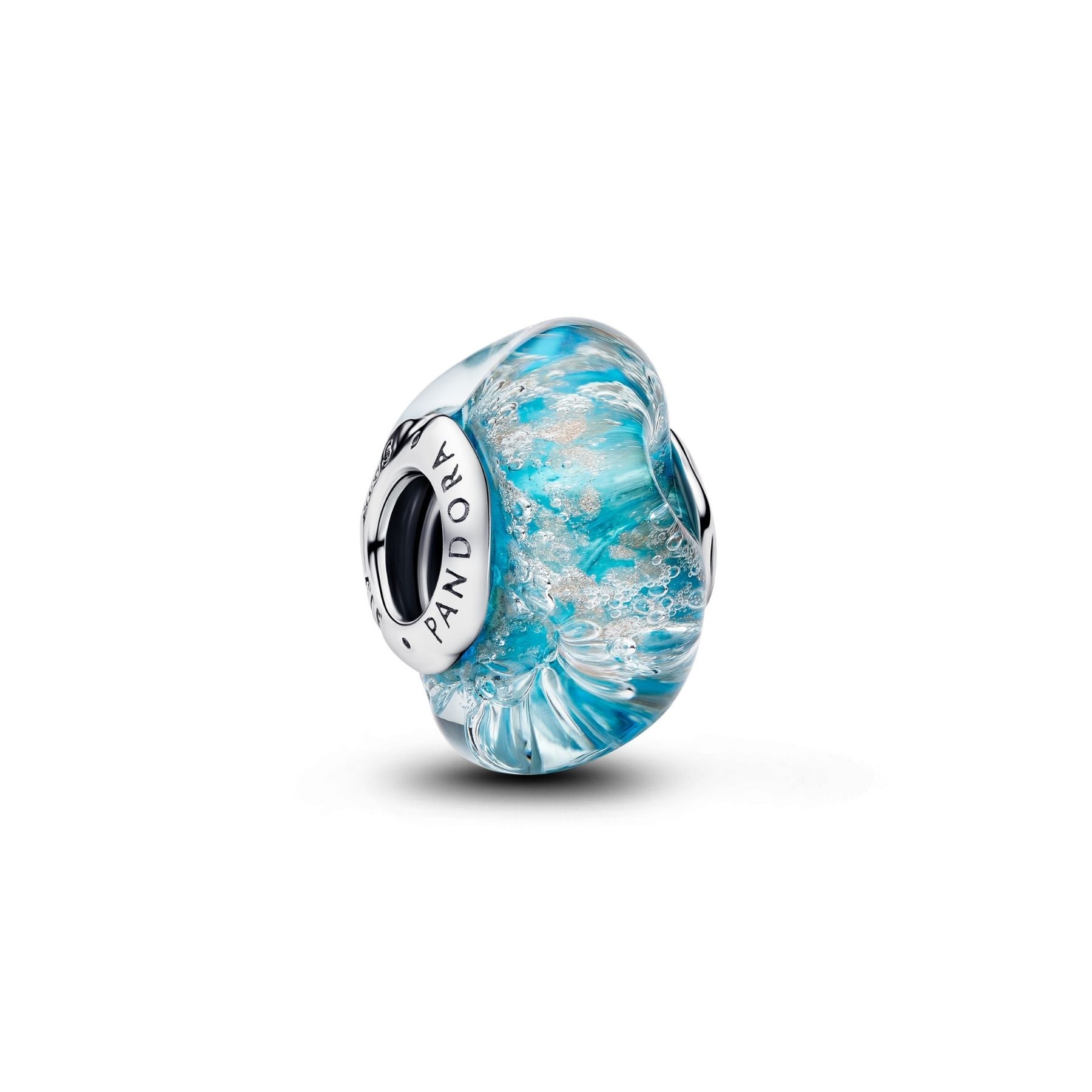 Pandora Moments Turquoise Murano Glass & Glitter hela, hopeaa, 794701C01